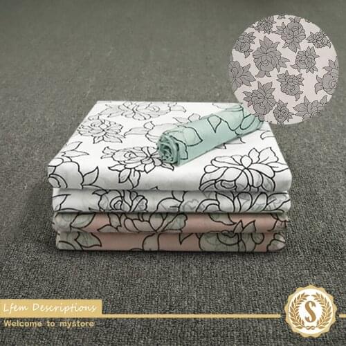 Rose pattern Polyester Fiber Cotton Fabric Thin Cloth Sewing Quilting Fabrics Tulle Soft Fabric for dress burn out fabric