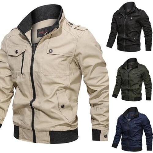 Military Jacket Men Spring Autumn Windbreaker Pilot Coat Army Mens Bomber Jackets Cargo Flight Otton Jacket Male Clothes 2021