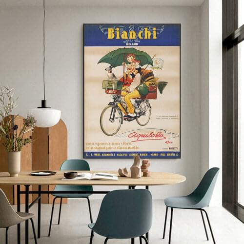 Vintage Cycling Quotes Poster Painting Canvas Print Nordic Home Decor Wall Art Picture For Living Room Frameless