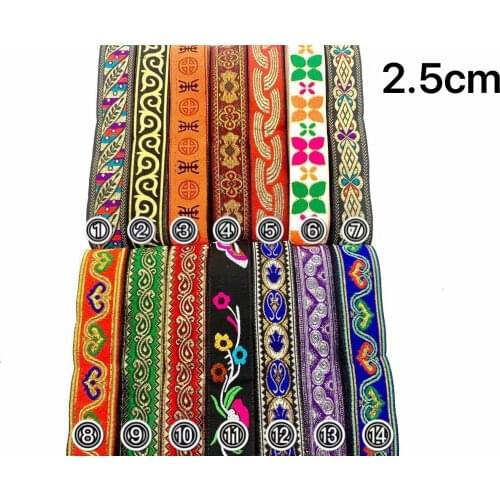 2.5cm ethnic style folk style nation style jacquard ribbon,jacquard webbing,garment ribbon,shoes ribbon,bag ribbon,QC210531C