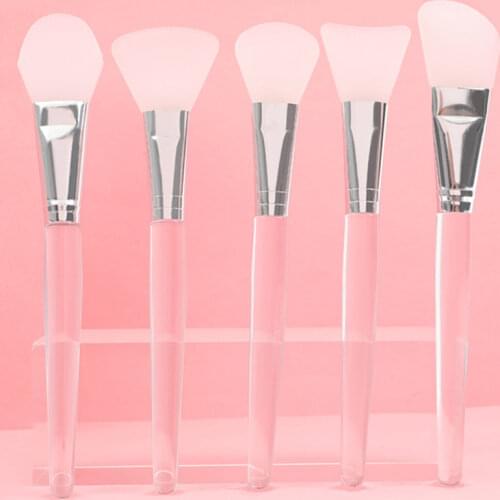 1pcs White Clear Silicone Mask Brush Soft Head Facial Mud Mixing DIY Brushes Reusable Makeup Cosmetic Beauty Tool Skin Care