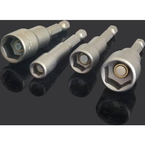 10pcs 65mm long CR-V 1/4'' Hex shank Magnetic Power Socket Nut Setters 6mm-17mm screwdriver quick change Hexagon screws