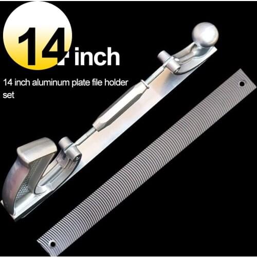 14" Adjustable Frame Milled Tooth Files Holder Car Body Polisher Metal Panel Polishing Curved Steel