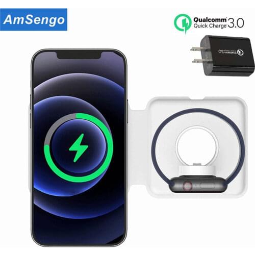 15W Magnetic Wireless Charger For IPhone 12 Portable Mag safe Fast Wireless Charging Pad For iPhone 12 Pro mini Wireless Charger