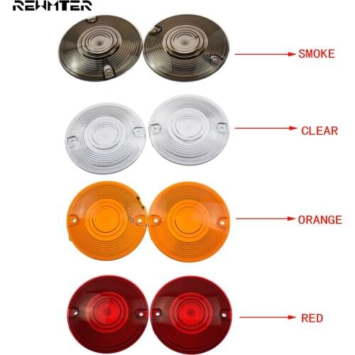 Motorcycle Turn Signal Light Lens Cover Clear/Smoke/Amber 2PCS For Harley Touring Electra Glide Ultra Glide Road Glide 1986-2014