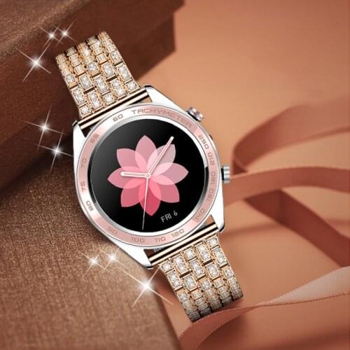 22mm Watch Band For HUAWEI Watch GT/Dream Luxury Diamonds Jewelry Stainless Steel Strap for Samsung Gear S3 Frontier Classic