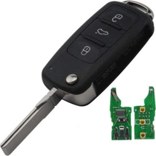 Wilongda Car key Flip Remote Key with ID48 Chip 434mhz 5K0837202AD 5K0 837 202 AD for VW VolksWagen auto key