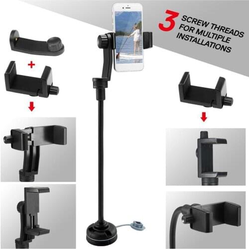 360°Flexible Long Arms Phone Mount Flexible Canoe Camera Mount Holder Bracket
