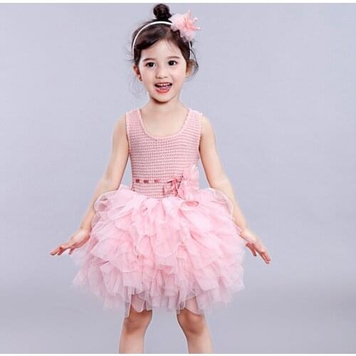 New Fashion Girls dress Childrens Pettiskirt Lovely Baby Girl Fluffy Ballet dress Kids Tulle Tutu Sleeveless Vest dress