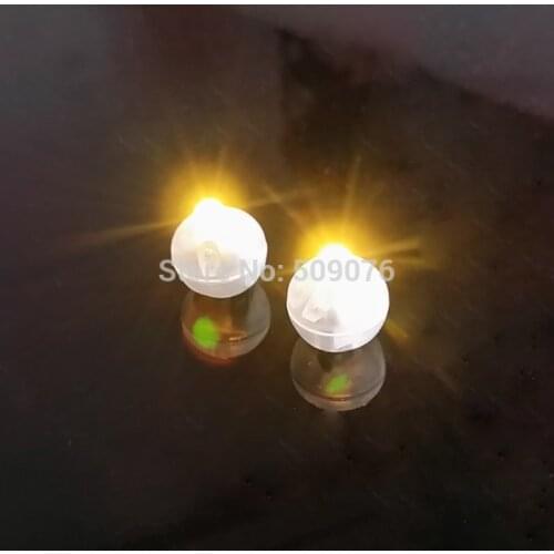 Free shipping 50pcs/lot 1.4CM warm white BALLOON LAMP LED BALL LIGHT for Paper Lantern Balloon Wedding Party Floral Decoration