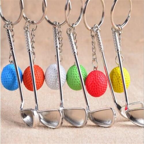Golf ball key chain top grade metal Keychain Car Key Chain Key Ring sporting goods sports Gift For souvenir ball key ring B167