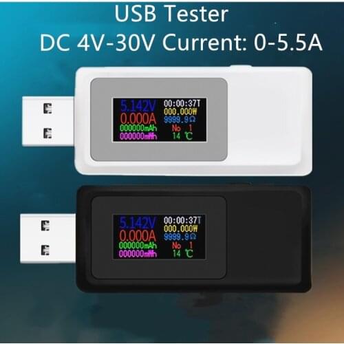 DC 4-30V USB Tester Voltage Charger Digital voltmeter Current Volt Meter Ammeter Capacity Detector Power Bank Wattmeter 40%OFF