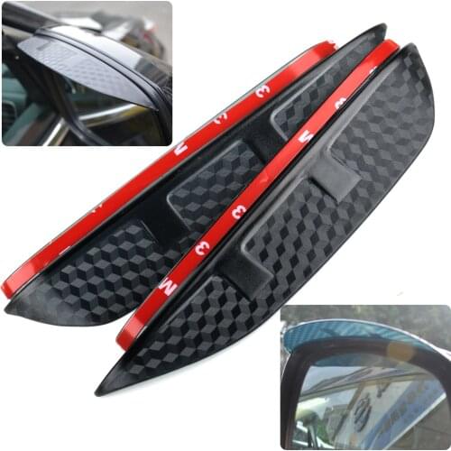 DWCX 1 Pair / 2x New Car Resin Rearview Rain Eyebrow Guard Cover Side Door Mirror Visor Shield Fit for Honda Civic 2016 2017
