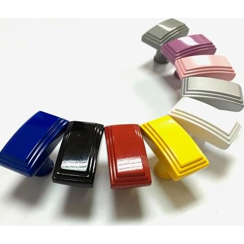 FAST SHIPPING Diameter 40mm x 20mm Spray-painted Rainbow Colored Zinc Alloy Drawer Knob for Kids/ Children Cupboard Knobs