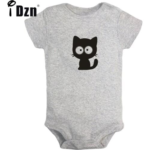 Baby Boys Girls Summer Bodysuit Happy Cats Newborn Printed Clothing Cute Cartoon Kitten Rompers Cotton Short Sleeves Jumpsuits
