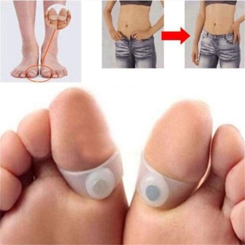 1Pack Magnetic Therapy Slimming Toe Rings Fast Lose Weight Burn Fat Reduce Fats Body Silicone Foot Massage Toe Rings