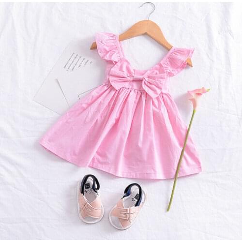 2019 Newborn Baby Girls Cute Party Princess Bowknot Dress Sundress Outfits Clothes