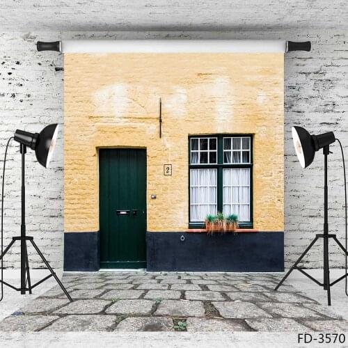 Outdoor House Brick Floor Photography Backdrops Photographic Backgrounds for Photocall Photo Studio for Wedding Children Baby