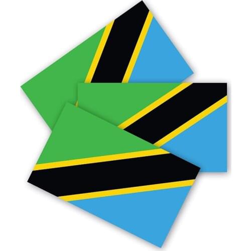Tanzania Flag Bumper Stickers 3 Packs Are Made of Durable Waterproof Materiaper Stick, Car/truck Ship/MacBook/laptop Autos