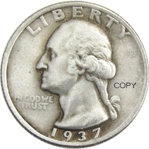 US 1937 P/S/D Different Mint Washington Quarter Dollars Silver Plated Copy Coin