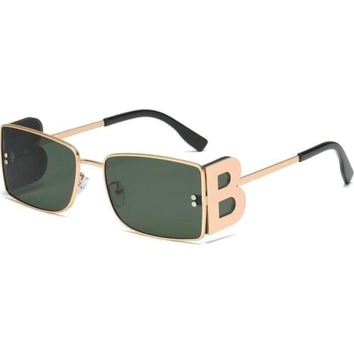 2021 New Square Sunglasses Women B Lens Detail Rectangular Frame Sunglasses Female Brand Vintage Lady Lunette De Soleil Femme