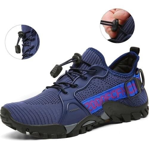 New Men Hiking Shoes Summer Outdoor Sneakers Men Air Mesh Trekking Boots Trail Camping Climbing Hunt Footwear Male Sports Flats