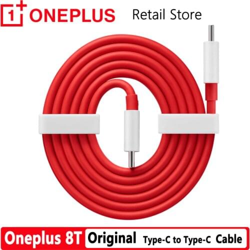 Original Oneplus 8T Cable Warp Charge 65 Type-C to Type-C 10V 6.5A Charging Cable For One Plus 8T OP 8 T 8Pro PDO PPS 45W