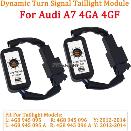 Pair Dynamic Turn Signal Indicator Taillight Add-on Module Wire Harness A7095 For Audi A7 4GA 4GF Sportback 2012-2014 Taillight