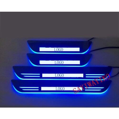 FIT FOR RANGRE LED scuff plate door sills entry guards covers for Ranger T6 T7 XLT 2012-2017 car styling auto accessories
