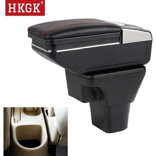 Armrest Box For Hyundai Accent Verna 2006-2011 Centre Console Storage Box USB Interface + Dual Layer + Large Space + retractable