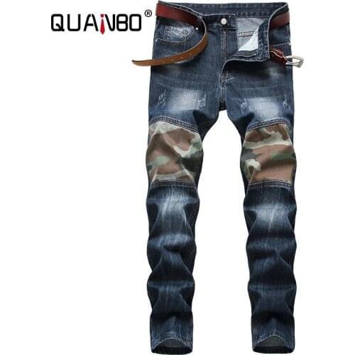 Мужские камуфляжные джинсы QUANBO China At AliExpress