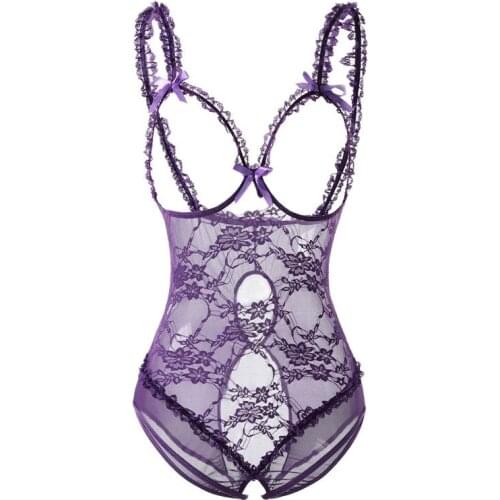 Sexy Gift Plus Size S-5XL Open Bra Sexy Teddy Sexy Women Lingerie 2612