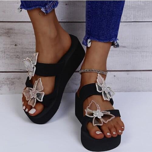 New Fashion 2021 Women Sandals Platform Woman Rome Female Shoes Summer Rhinestone Sandals Shoes Women Flip Flop Chaussures Femme