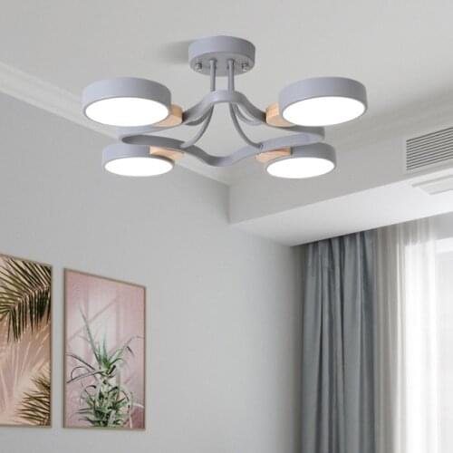 Modern personality metal & acrylic LED 220V ceiling lamp white/gray/black color dining living room bedroom hotel room lights