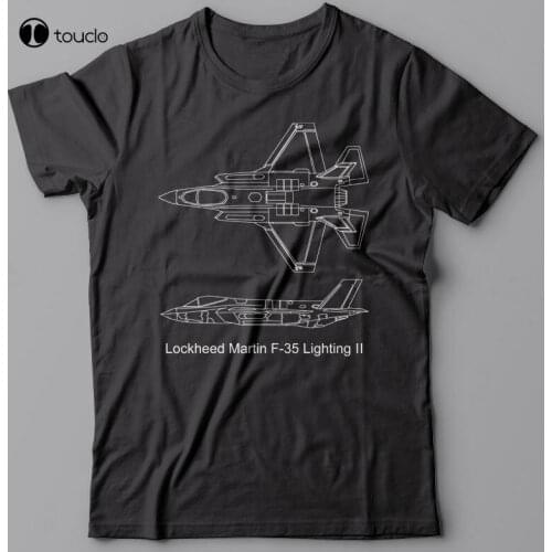 Military T-Shirt - Us Airforce Fighter Jet - Lockheed Martin F-35 F35 Stealth Tee Shirt
