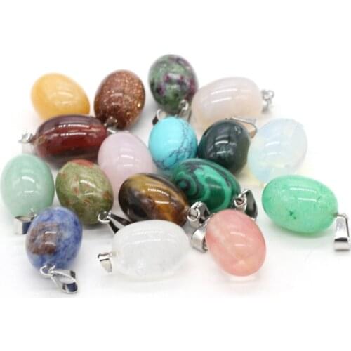 Explosive Natural Semi-precious Stone Pupa-shaped Pendant Variety of Stones Used for Jewelry Making Necklace PendantsAccessories