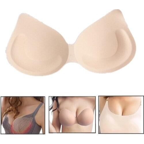 Women Sponge Bra Pads Chest Cup Bra Bikini Chest Pad Invisible Breast Enhancer Bra Padding