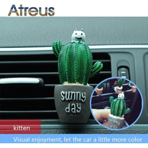 1Pcs Car Air Conditioning Vent Perfume Clip Resin Cactus For Citroen C4 C5 Hyundai Solaris VW Polo T5 Ford Fiesta Fusion Mustang