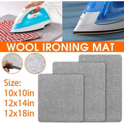 10X10/12X14/12X18 in Portable Ironing Felt High Temperature Ironing Board Felt Pressing Mat Home Supplies