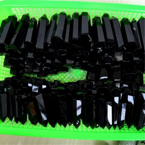 2 pcs drop shipping Natural obsidian Crystal gemstone point meditation reiki healing black obsidian crystal tower wand wholesale
