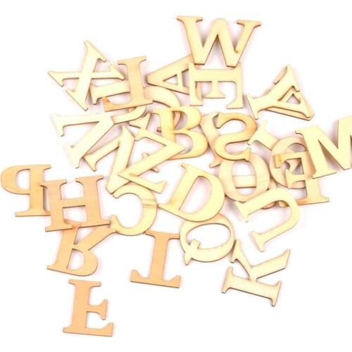 26Pcs/set DIY Wooden Alphabet Letter Embellishments Crafts Scrapbooking Supplies Handmade Accessories 30x33mm MT1650