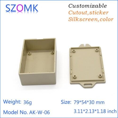 4pcs a lot szomkwall mount enclosure equipment box pcb control enclosure junction box electronic project 79*54*30mm
