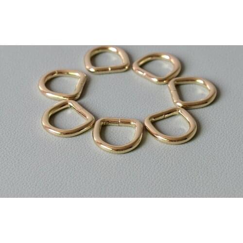 50 Pcs/Lot D-shaped Buckle Unwelded D ring For 5/8Inch(15mm) Webbing Durable Connect Buckle Flat D Rings Diy Collar Accessories