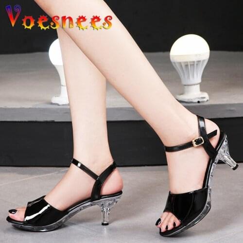 Women Shoes Big Size 43 Rhinestones Fringe Sandals Summer Candy Color Buckle Strap Peep Toe High Heels Sexy Nightclub Party Shoe