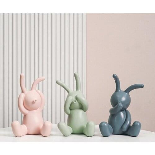 Nordic ins rabbit decoration animal model living room TV cabinet bedroom desktop decoration home decoration housewarming gifts