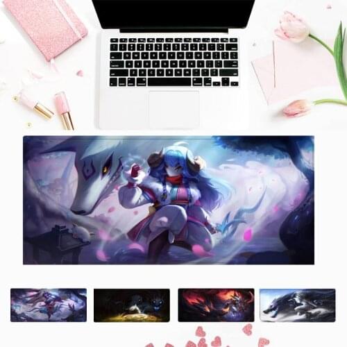 Lock Edge LOL Kindred Gaming Mouse Pad Gamer Keyboard Maus Pad Desk Mouse Mat Game Accessories For Overwatch