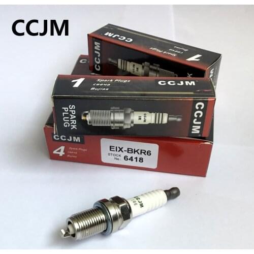 CCJM Iridium spark plug 4pcs/lot original EIX-BKR6 6418 for BKR6EIX 2272 cruze sonic reno golf jetta passat car candle