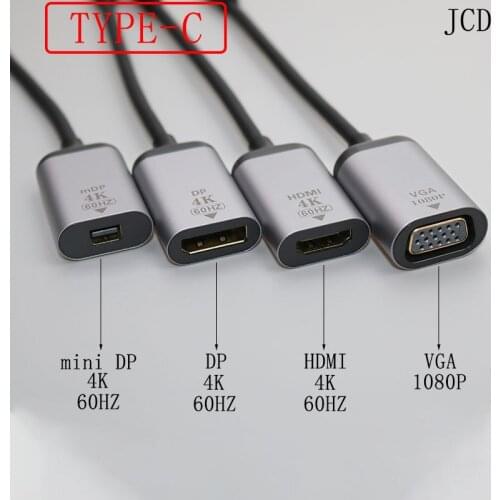 USB C to HDMI/mimi DP/DP/VGA Cable Adapter 4K Type-c to HDMI Converter for MacBook2016/Huawei Matebook/Smasung S8 Adapter Cable