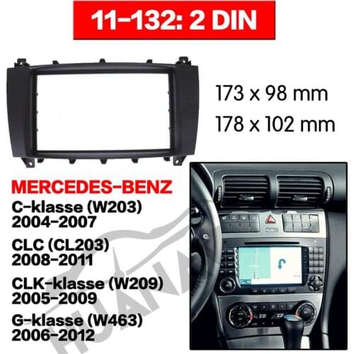 HUANAV Car Radio stereo Fitting Kit installation adapter fascia For 2004-2007 BENZ C CLASS (W203)/ Stereo Frame Audio Fascias