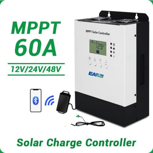 MPPT 60A Solar Controller 12V 24V 36V 48V Solar Charger Regulator Max 150VDC Input Voltage RS485 Communication Port IP32